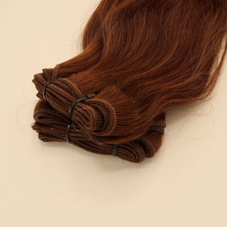 Machine Weft Tressen | Chestnut Braun | 30 cm