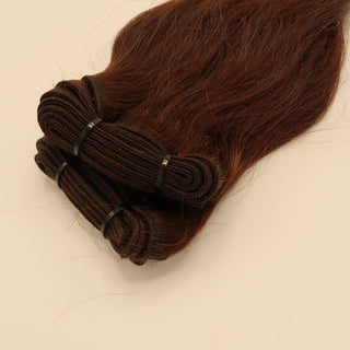 Machine Weft Tressen |  dunkelbraun | 30 cm