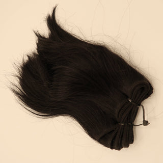 Machine Weft Tressen | schwarz | 20 cm