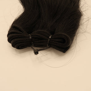 Machine Weft Tressen | schwarz | 20 cm